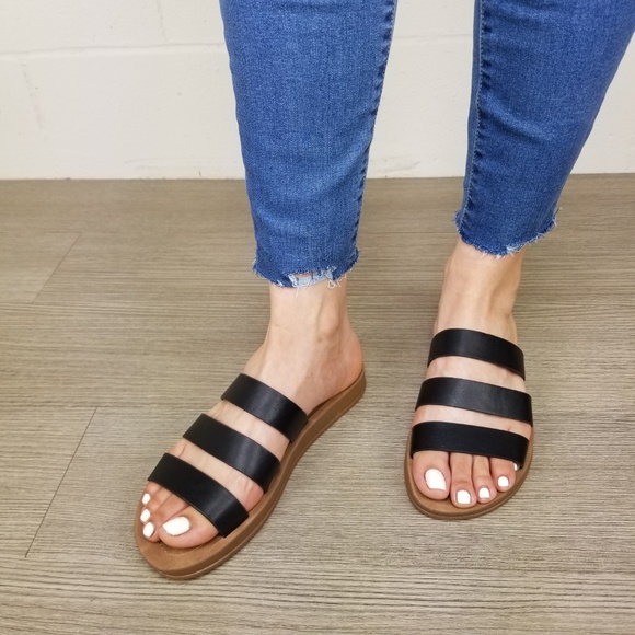 Faux Leather Sandals Flexible Soles for Comfort - Picture 2 of 8